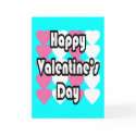 Happy Valentine's Day in Turquoise Card
