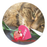 Happy Valentine's Day kitty stickers