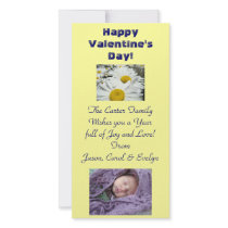 Happy Valentine's Day! Photocards From Family Personalised Photo Card