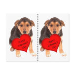 Happy Valentine's Day Puppy postcards