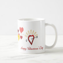Happy Valentine's Day Romantic Hearts Mug