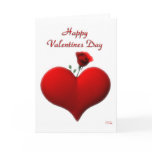 Happy Valentines Day - rose (blank) Greeting Card