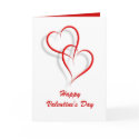 Happy Valentine's Day simple hearts 3D, cards
