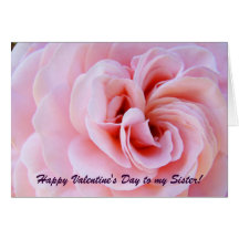 Happy Valentine's Day to My Sister! Cards Pink