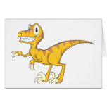 Happy Velociraptor Dinosaur cards