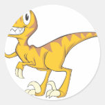 Happy Velociraptor Dinosaur Stickers