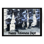 Happy Veterans day  Military boots greeting card