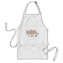 Happy Water Buffalo Cartoon aprons