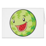 Happy Watermelon Fruit Smiling cards