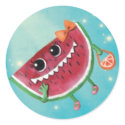 Happy Watermelon Lady stickers