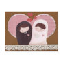Happy Wedding(Pink/Brown) Postcard