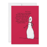 Happy White Christmas Card from Sarcastic Snowman invitations