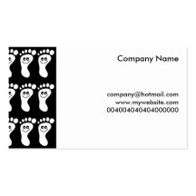 Happy White Feet, Business Card Template
