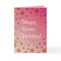 Happy Winter Holidays Set - Pink cards