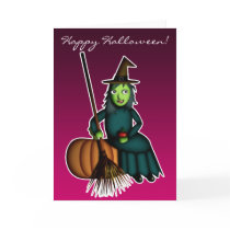 Happy Witch, greeting card