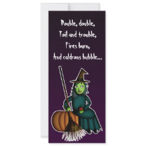 Happy Witch, skinny invitation