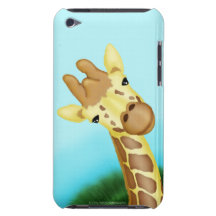 Happy Yellow Giraffe iPod Case Barely There iPod Cover