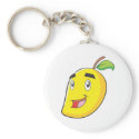 Happy Yellow Mango Fruit keychains