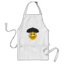 Happy yellow smiley wearing a mexican hat aprons