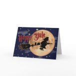 Happy Yule Witch Xmas Card