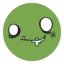 Happy Zombie Face stickers