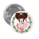Harajuku Girl Yuriko - bordered Button