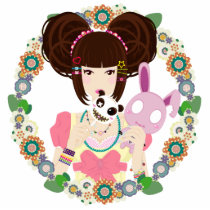 Harajuku Girl Yuriko bordered