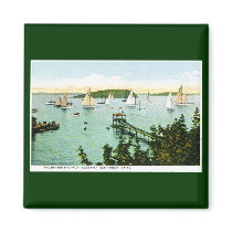 Harbour and Yacht Club, Bar Harbour, Maine Fridge Magnets