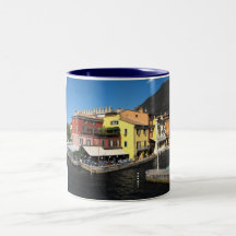 Harbour at Malcesine at Lake Garda in Italy Mugs