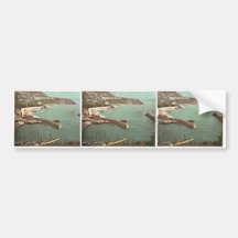 Harbour, Nice, France vintage Photochrom Bumper Sticker