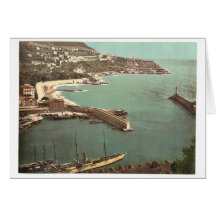 Harbour, Nice, France vintage Photochrom Greeting Cards