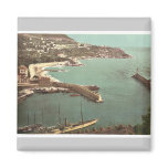 Harbour, Nice, France vintage Photochrom Refrigerator Magnet