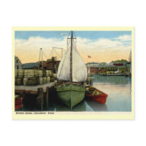 Harbour Scene, Gloucester, MA Vintage Postcard