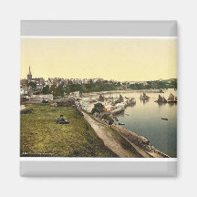 Harbour, Tenby, Wales rare Photochrom Fridge Magnets