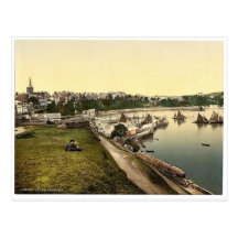Harbour, Tenby, Wales rare Photochrom Post Card