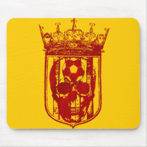 Hard core Spanish futbol fans skull shield gifts Mouse Pads