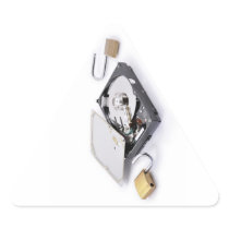 Hard disc protection broken triangle stickers