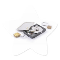 Hard disc protection broken sticker