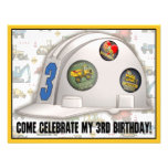 Hard Hat Construction 3rd Birthday Party Invite