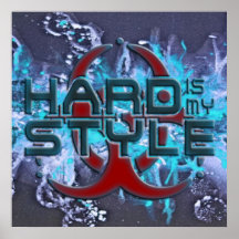Hard Is My Style | splattergrunge blue | hardstyle Print
