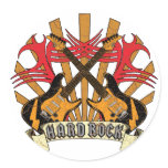Hard Rock Guitars Round Stickers