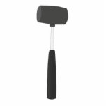Hard rubber mallet photo sculptures