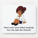Hard Working Secretary mousepads