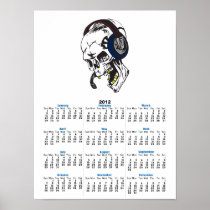 hardcore dee jay skull poster