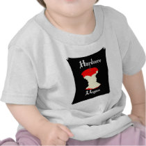 Hardcore Vegan Apple Design Tees