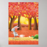 Hare and tortoise 1 - poster print