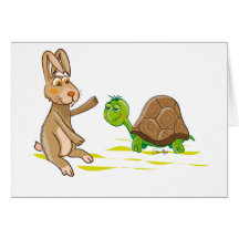 Hare and Tortoise Greeting Card