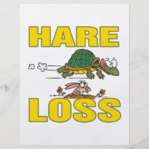 hare loss funny hair loss fable pun cartoon flyers