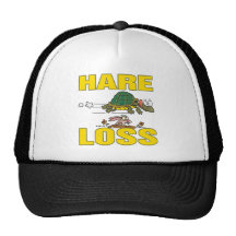 hare loss funny hair loss fable pun cartoon hats