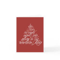 Hark the Herald Christmas carol lyric tree red cards